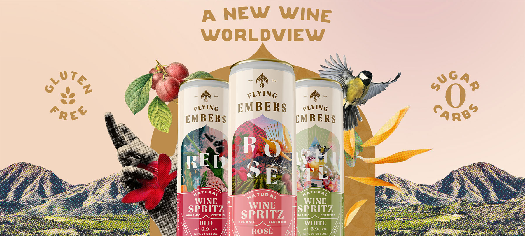 flying embers natural wine spritzer range