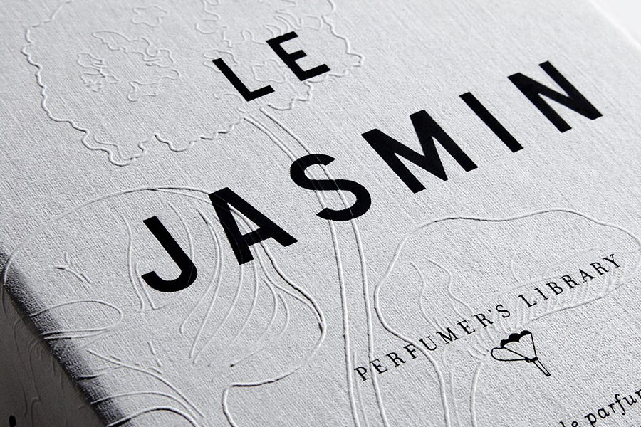 detalle del envase de lujo parfum le jasmin de miller harris