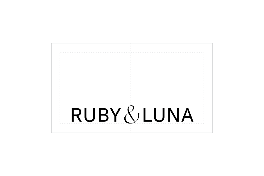 ruby & luna logotype guides